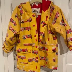 Hatley Firetruck Raincoat - Size 2T